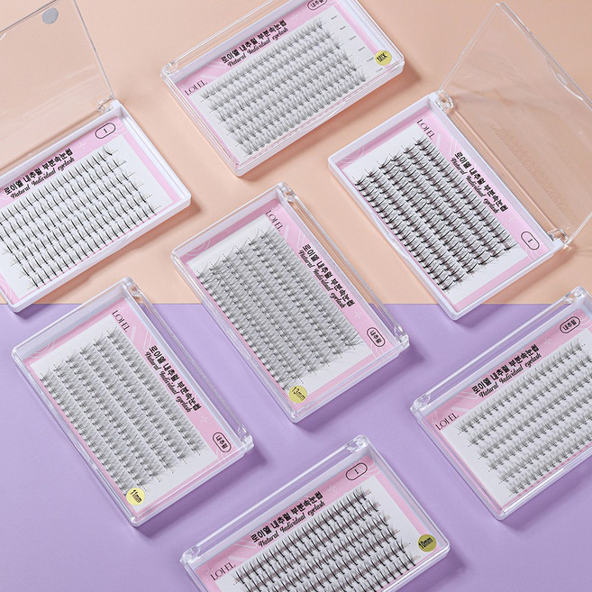 로이엘 대용량 내추럴 부분 속눈썹 i형 셀프 인조 가닥 속눈썹연장, 04. i형120P-11mm, 1개