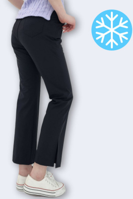 필드에나 여성 여름 쿨 트임 스판 부츠컷 골프바지