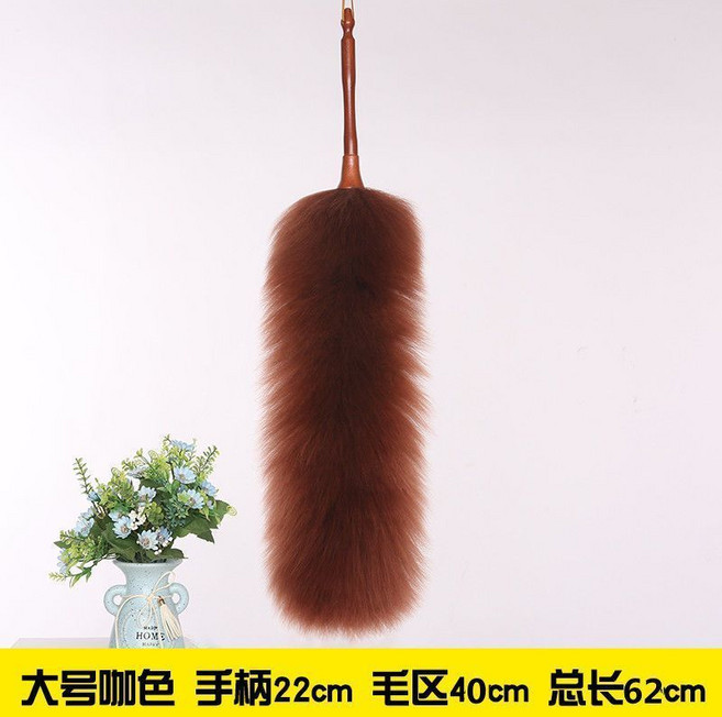 加密羊毛雞毛撢子 家用除塵工具 加厚不掉毛 車用清潔, 1個, 咖啡色,小號