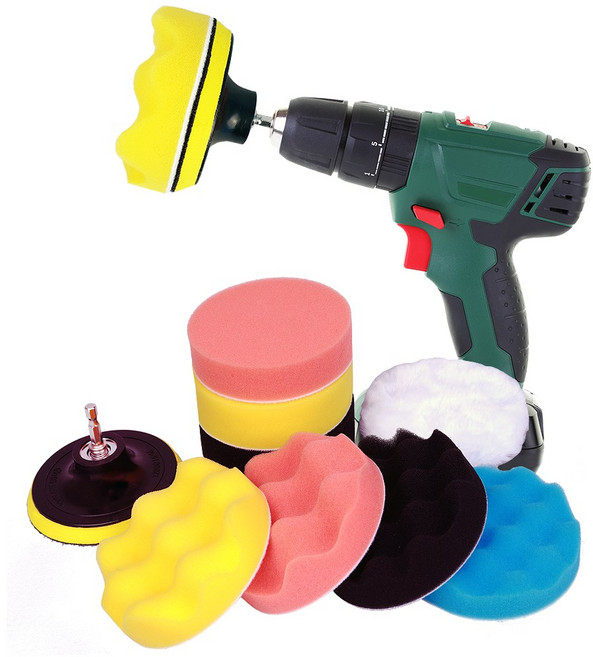 전동드릴용 광택패드 듀얼광택기 폴리셔 폼패드 세차 왁싱 8종 10종, 전동드릴 헥사패드 8종