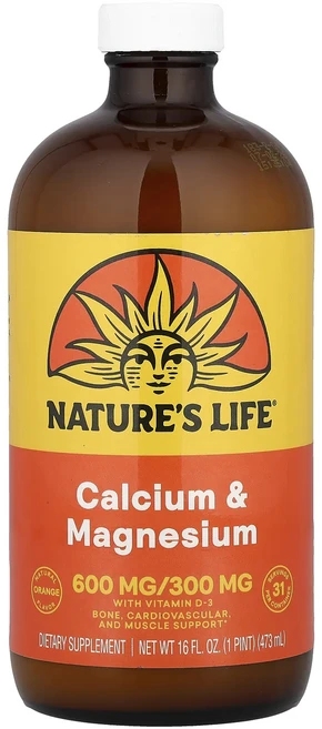 Nature's Life 칼슘 및 마그네슘 천연 오렌지 474ml(16fl oz), NaturesLife칼슘및마그네슘천연오렌지474ml16, 474ml - 쿠팡