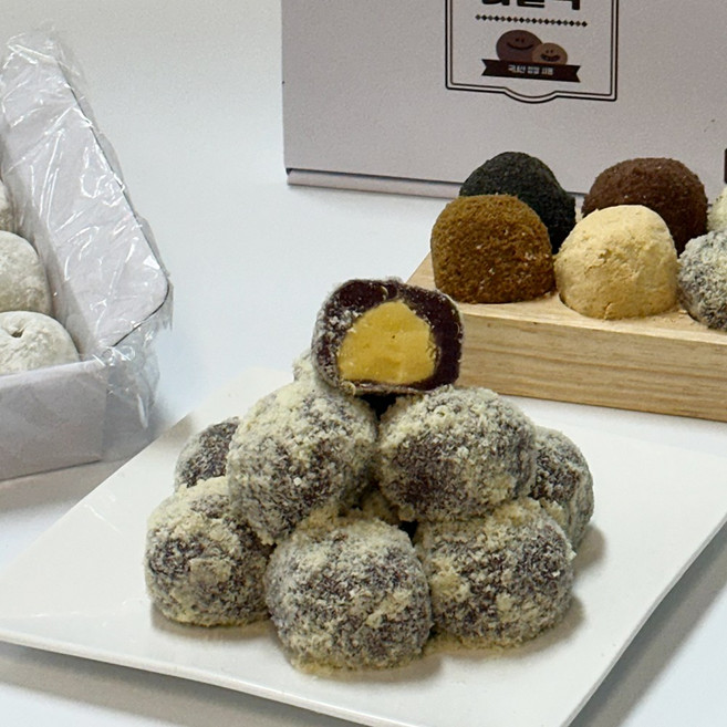 국내산 찹쌀 쫀득한 흑미찹쌀떡, 15개, 50g