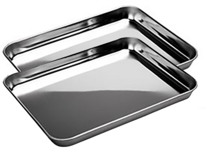 강화 스텐 밧드 쟁반 오븐 레스팅 사각 트레이, 강화밧드쟁반 2p, 1개