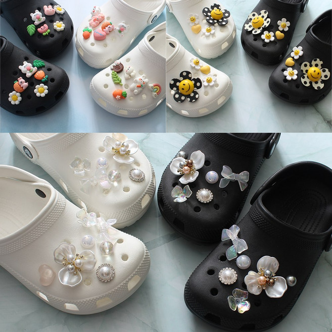 OK신꾸 200여종 신발 참 파츠세트 슬리퍼 실내화 꾸미기 신발장식 악세사리