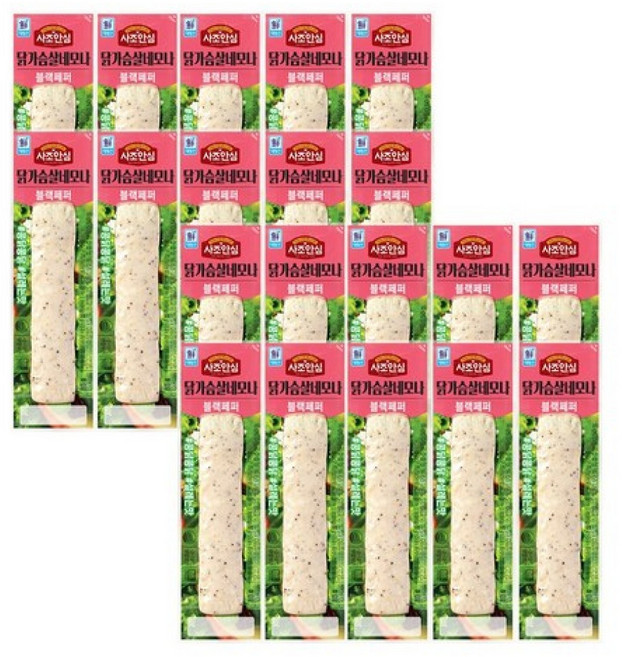 대림 사조안심 닭가슴살 네모나 블랙페퍼 80g 20개