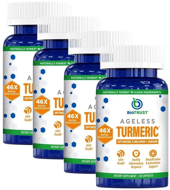 바이오 트러스트 에이지리스 터메릭 캡슐 BioTrust Ageless Turmeric, 60정, 4개 - 쿠팡