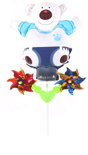 풍선나라제품 바람개비풍선 캐릭터풍선, 1개, 빽곰