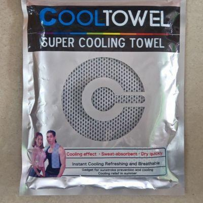 COOLTOWEL 超涼感速乾運動毛巾 冰涼巾, 1個, 毛巾速幹汗巾降溫運動冷感冰涼戶外健身(顏, N/A