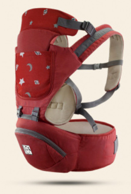 온아이 프리미엄 올인원 힙시트 아기띠, 레드