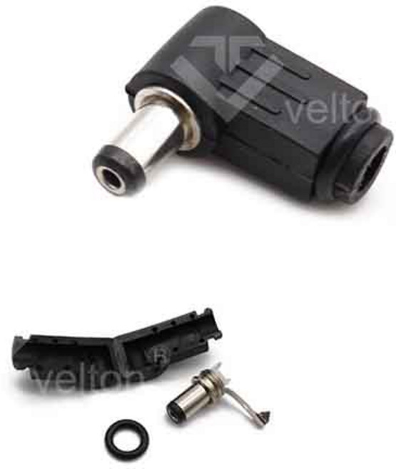 일렉킹 SDP0007 DC변환플러그 어댑터젠더 DIY 조립플러그 5.5x2.1(ㄱ자) 젠더, 1개