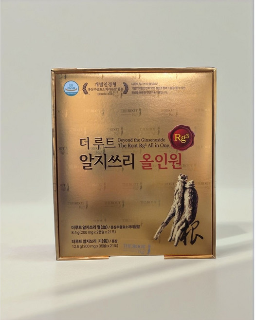 [리뉴얼] 더루트 알지쓰리 rG3 올인원 프리미엄 진세노사이드 홍삼 캡슐, 1박스, 21정
