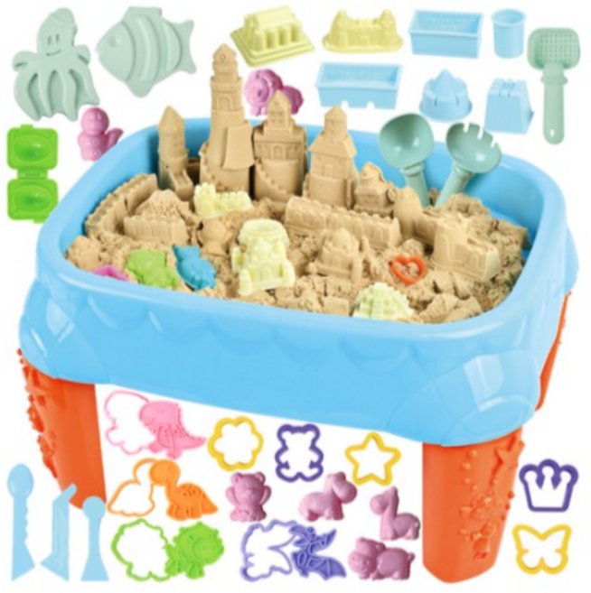 유아용 매직 클레이 도우 플레이 테이블 샌드 스노우 lc43-8, COLOR MIX, 2세트, 2.5kg