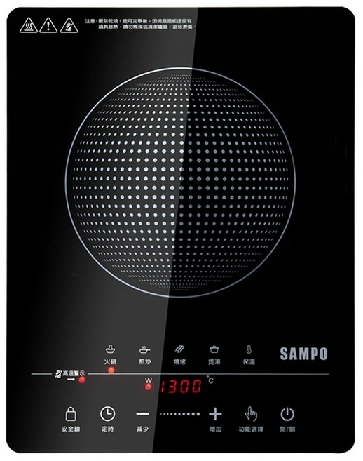 SAMPO 聲寶 微電腦觸控黑晶電陶爐, 檯面, KM-ZA13P