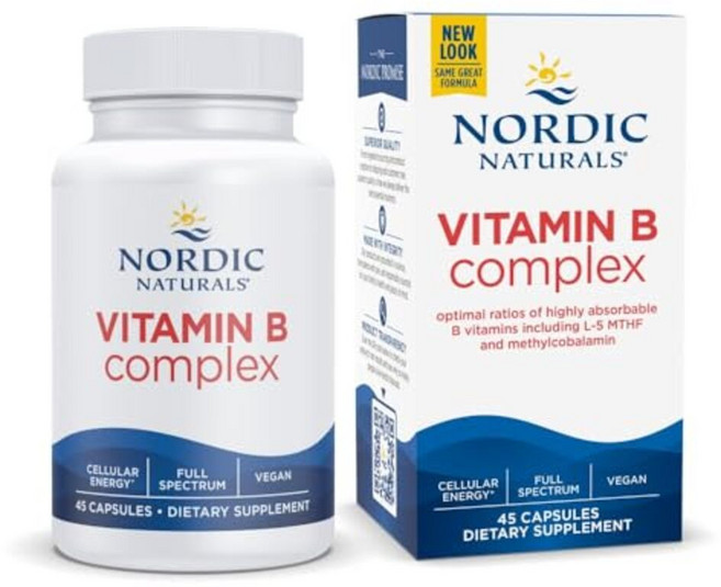 Nordic Naturals 비타민B 복합체 캡슐 45정, 1개
