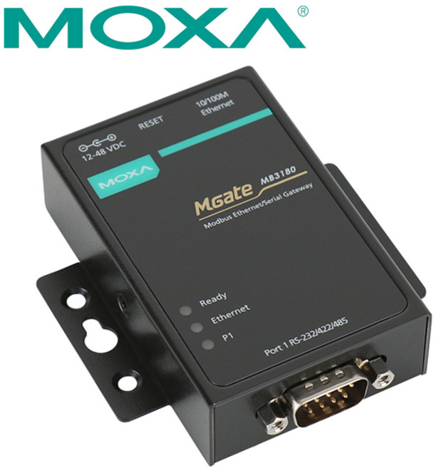 MOXA MGate MB3180 RS232/422/485 Modbus TCP 게이트웨이, 본상품선택, 1개