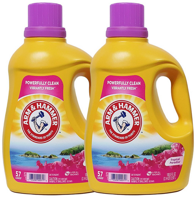 암앤해머 세탁세제 트로피컬 파라다이스, 2.97L, 2개