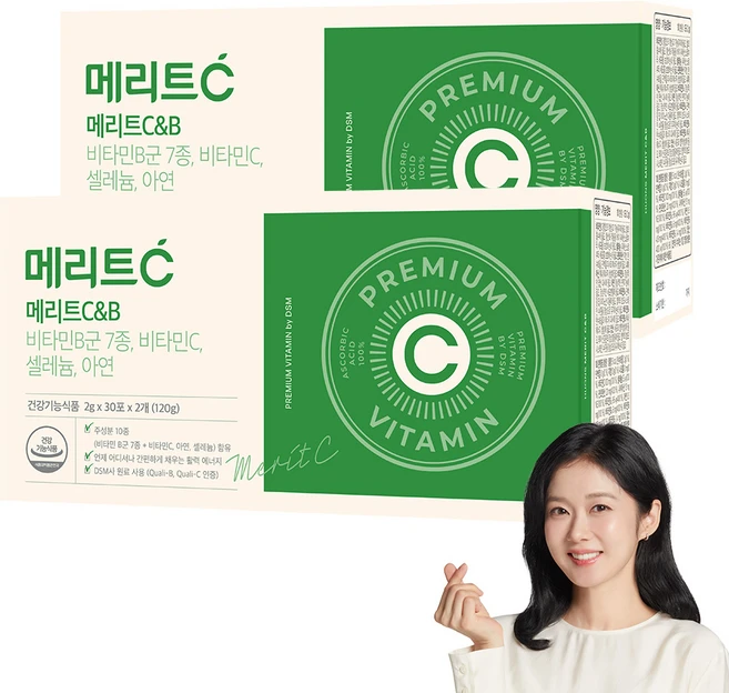[휴온스N 공식] 메리트 C&B 고함량 비타민, 120g, 2박스 - 쿠팡