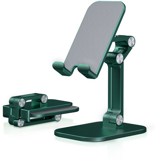 三軸穩定平板手機支架 多角度可調節, 孔雀墨綠, 1個