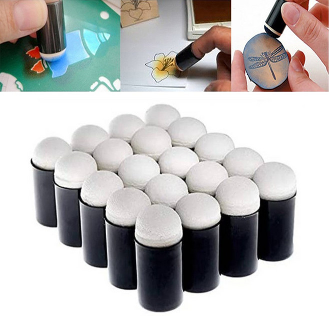 드로잉 핑거 스펀지 그림 도구 손가락 스폰지 아트 퍼프 스탬프 미니 페인트, 단품, 1개