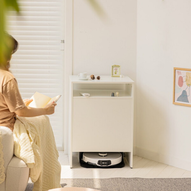 [라샘] DIY 로봇청소기 수납장 로봇청소기장 로보락 보관함 선반 IH24019, 상세 설명 참조