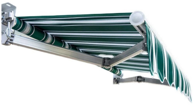 접이식 어닝 천막 입구 수동 가리개 선스크린 캐노피 지붕, 1.5m 연장 x 벽면에 3m