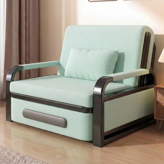 미스티 각도조절 접이식 1인용 2인용 쇼파침대 패브릭 소파베드 MTL2, 라텍스 민트_82cm