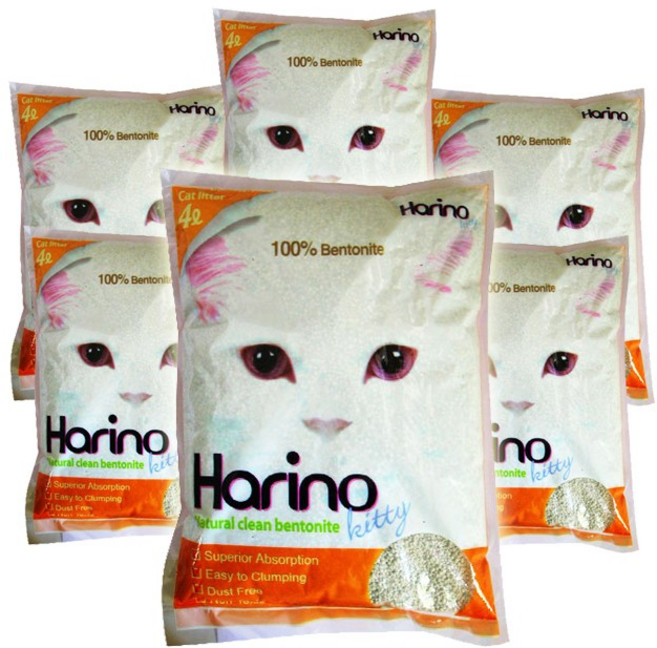 테비토퍼 하리노 4L 6개 고양이 모래