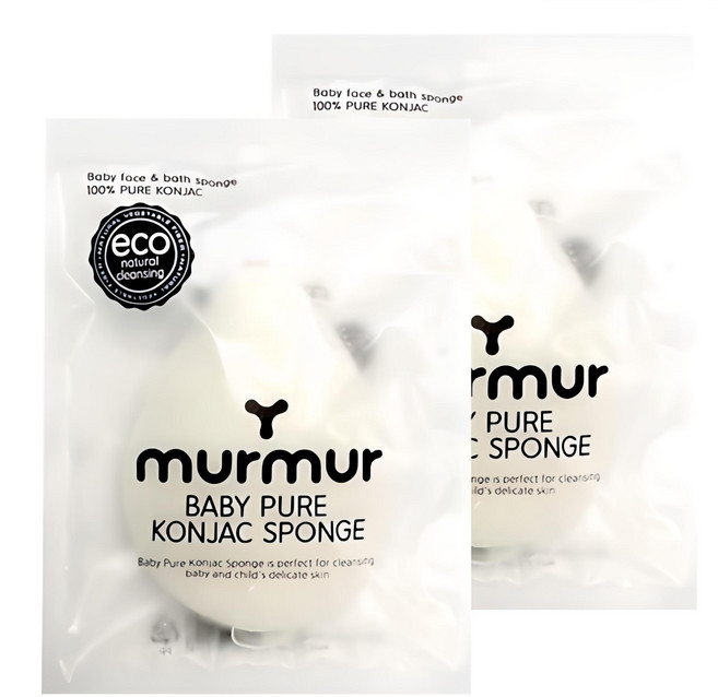머머 베이비 퓨어 곤약스펀지 물방울 수분형, 2개