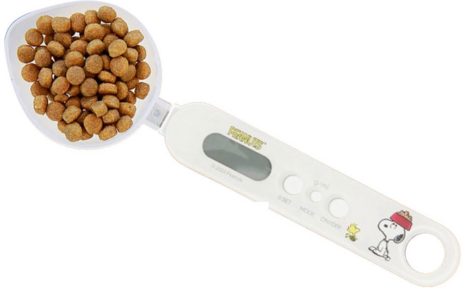 스누피 반려동물 사료스푼 저울, 1개, 우드스탁과스누피