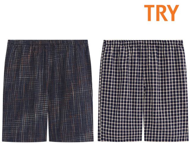 잠옷 TRY 남성 면혼방 구김지 5부 남자파자마 반바지 면파자마(1521EA)