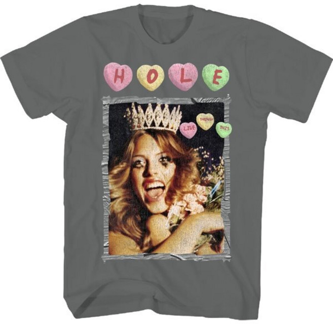 Hole (홀) - Live Through This T-Shirt - 2XL Charcoal : 홀 라이브 티셔츠 챠콜 2XL Size