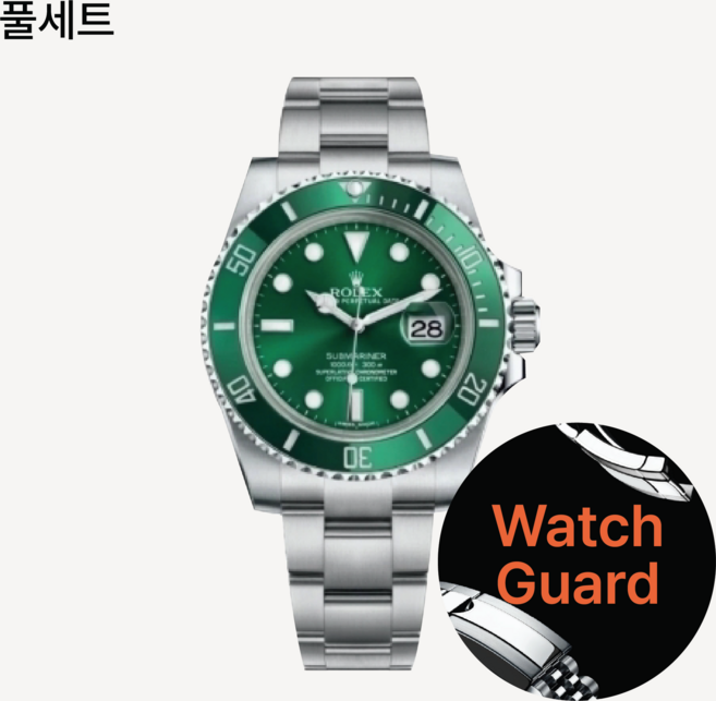워치가드 (명품시계 보호필름) - 롤렉스 서브마리너 구형 풀세트 116610LN 116610LV 116613LN 116613LB 116618LN 116618LB 등