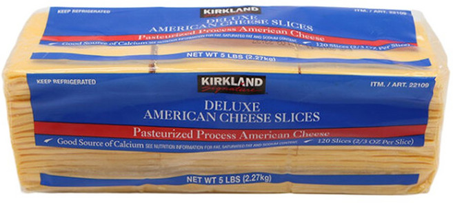 커클랜드시그니처 냉장 아메리칸치즈 120매 2.27kg, 120개