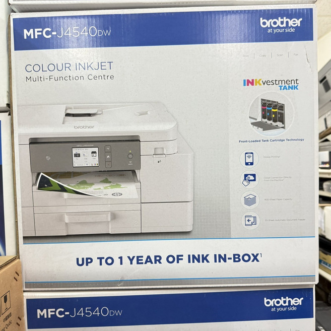Brother MFC-J4540DW 彩色噴墨多功能事務機 無線連接 大容量墨水 自動雙面列印