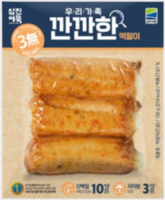 삼진어묵 우리가족 깐깐한 떡말이어묵 156g 캠핑간식 이자카야 겨울간식, 1, 52g