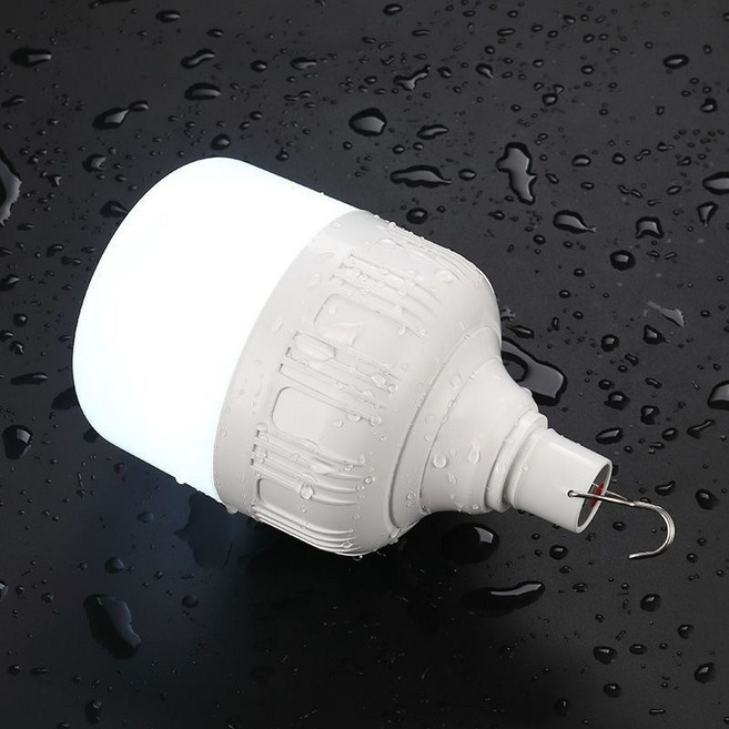 USB充電LED燈泡 附掛勾 應急燈, 1個, 侯哥-LED燈泡-调光500w