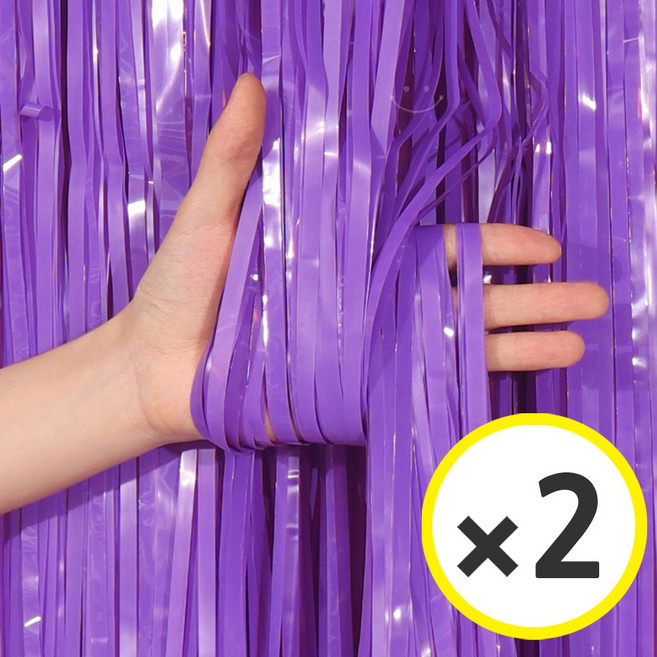 생일파티 용품 파티커튼 42컬러 홀로그램/새틴 무광/파스텔/샤이니 포토존 소품 은박 수술 가랜드 커튼 [에브리띵스마일], 파스텔 퍼플, 2개