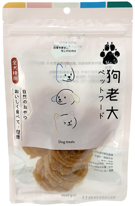 狗老大 寵物零食 100%台灣製, 100g, 1個, 芝麻雞腿圓片