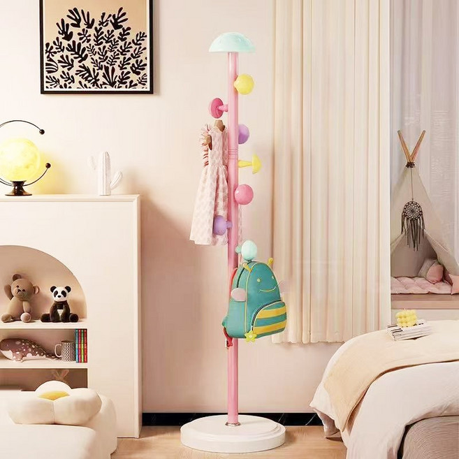 거와스 귀여운 튼튼한 스탠드 옷걸이, 핑크