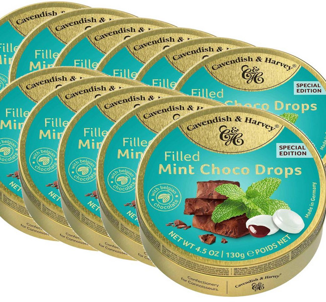 캐빈디쉬앤하비 민트 초코 캔디 사탕 Cavendish & Harvey Filled Mint Chocolate, 11개, 130g