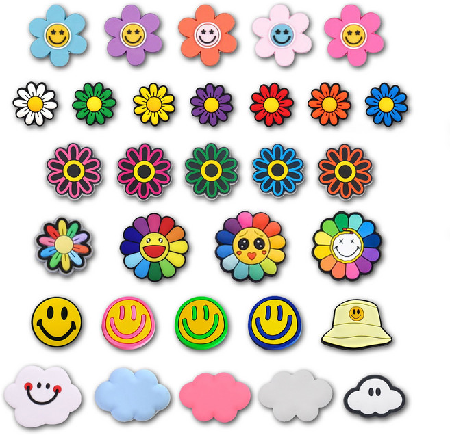 크록스 호환 꽃 플라워 구름 스마일 자연물 파츠