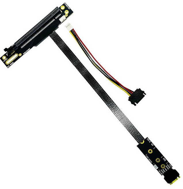 Sintech M.2 NGFF 키 M to PCIe 4.0 16x 그래픽 카드 라이저 어댑터 카드 Nvme PCI-e PCI-Express 16X 연장 케이블 49cm RT, Sintech M.2 NGFF 키 M to PCIe 4