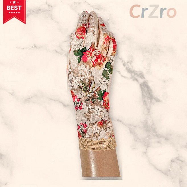 여성 플로리 메쉬 미끄럼방지 긴장갑 운전용