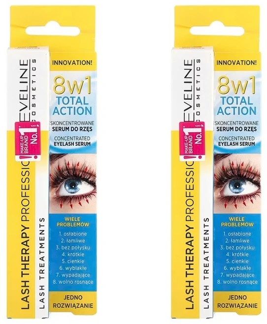 에블린 8 in 1 속눈썹 세럼 고농축 포뮬라 10ml 2팩 탄력있는 속눈썹, 2개 - 쿠팡