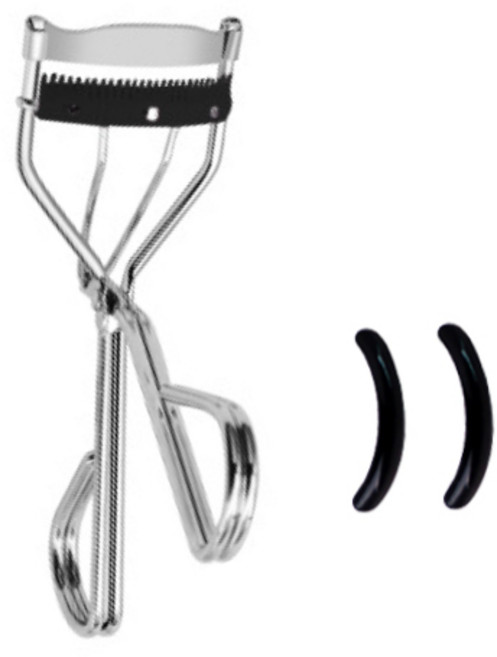 민트스타 솔라플라워 빗 달린 아이래쉬 뷰러 빗 1개 + 실리콘 2개 1세트, 실버