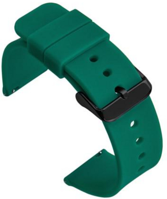 퀵릴리즈 소프트 실리콘 시계 밴드 범용 고무 방수 팔찌 교체 14mm 16mm 18mm 19mm 20mm 21mm 22mm 24mm, 133)dark green black, 1개