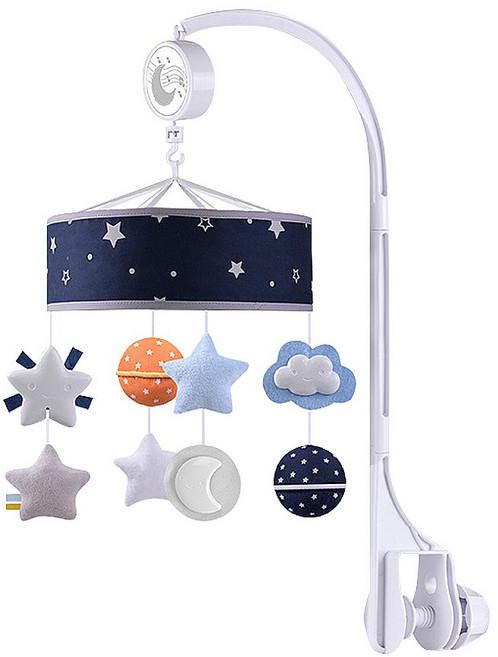 JoyBaby 旋轉音樂鈴 音樂旋轉發條式 嬰兒床鈴 安撫玩具, 星空款-F, 1個