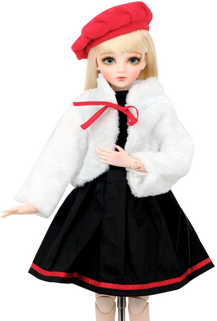 아카라치 국내배송 60cm구체관절인형 의상, 털자켓세트, 1개