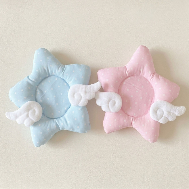 귀여운 날개 별 도트 코스터, 블루