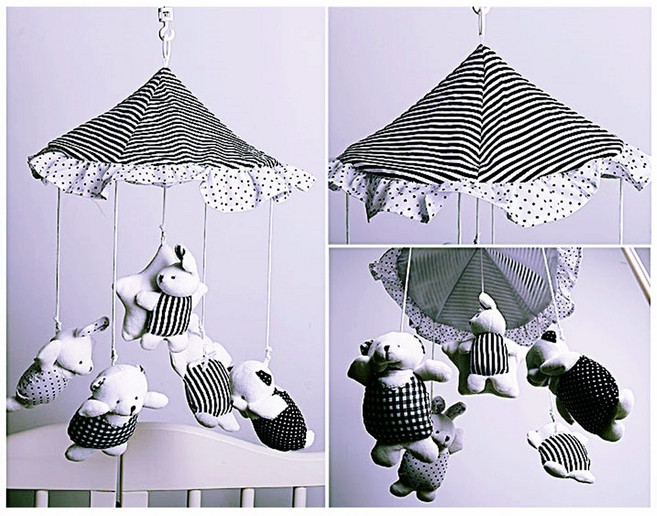 오르골 흑백모빌 토돌이 신생아모빌 eco+197rl